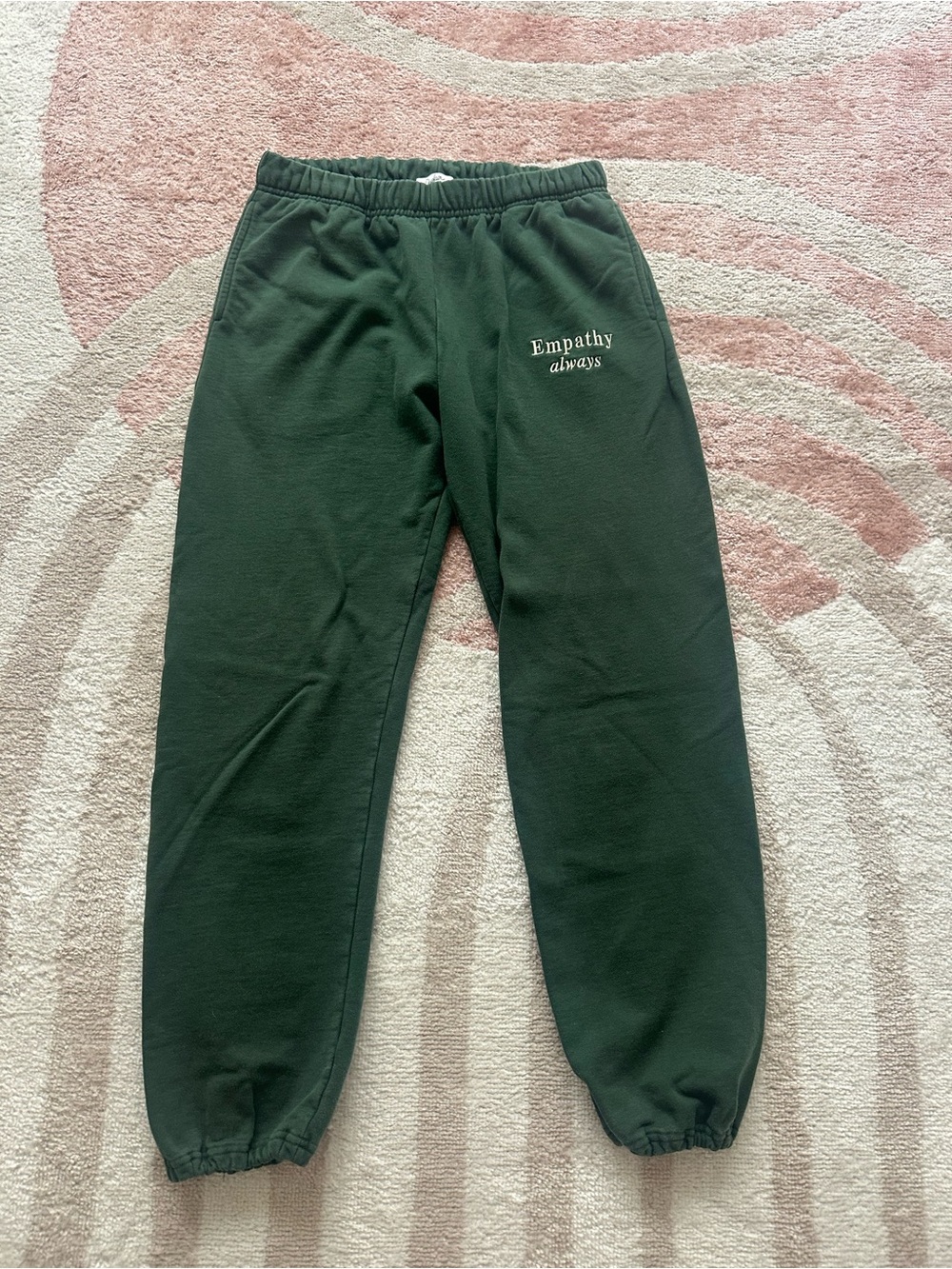 The Mayfair Group "Empathy Always" Sweatpants in Forest Green Size S/M